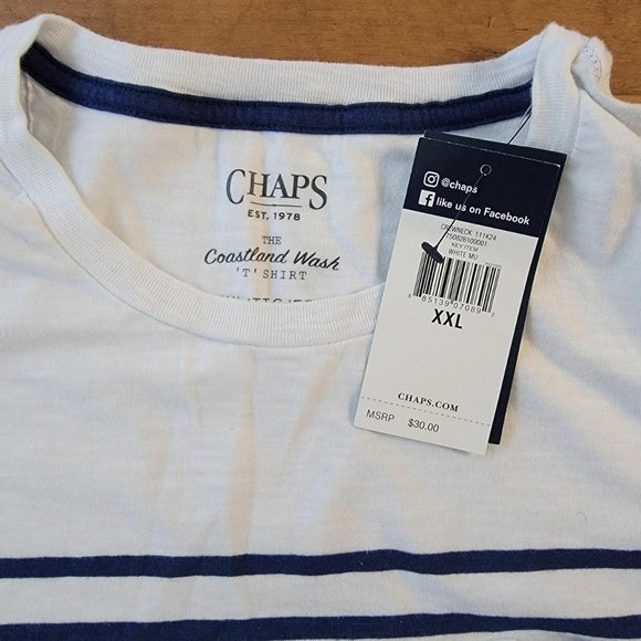 New Chaps Crewneck Short Sleeve T-Shirt - Size 2XL - Picture 3 of 3